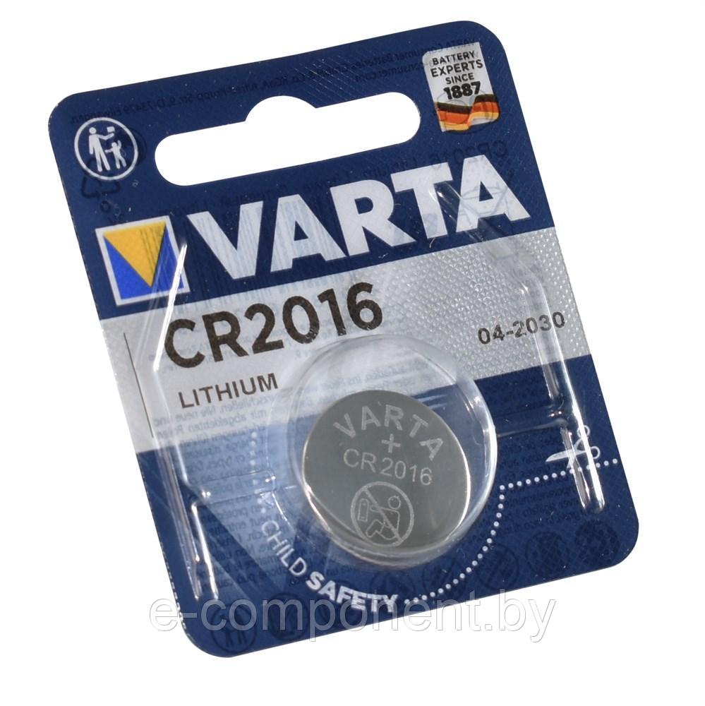 Батарейка VARTA ELECTRONICS CR2016 BL1 (блистер 1шт) - фото 1 - id-p204113095