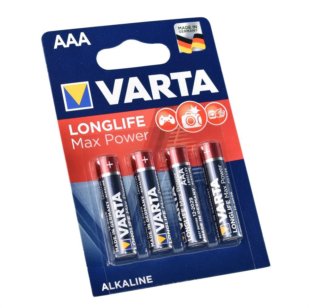 Батарейка VARTA LONGLIFE MAX POWER LR03 AAA BL4 (блистер 4шт) - фото 1 - id-p204113099