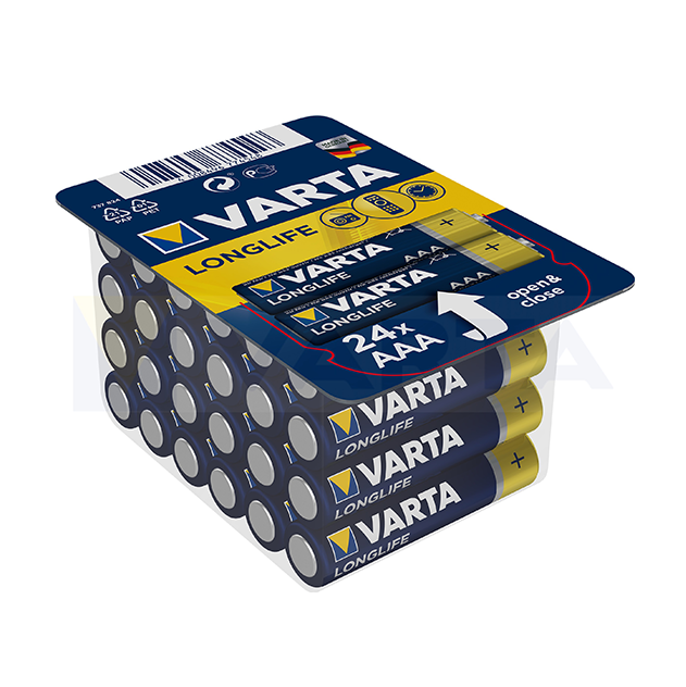 Батарейка VARTA LONGLIFE 4103 LR03 (блистер 24 шт) - фото 2 - id-p204113117