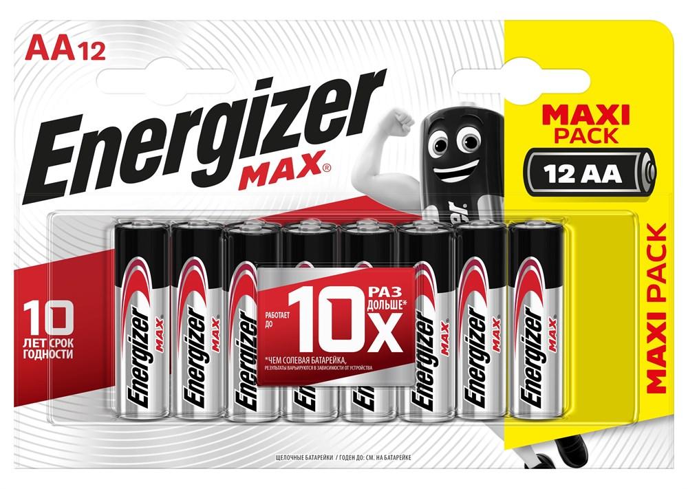 Батарейка ENERGIZER MAX LR6/E91/AA BL12 - (блистер 12шт) - фото 3 - id-p204113118