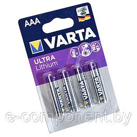 Батарейка VARTA PROFESSIONAL LITHIUM 6103 FR03 BL4 - (блистер 4шт)