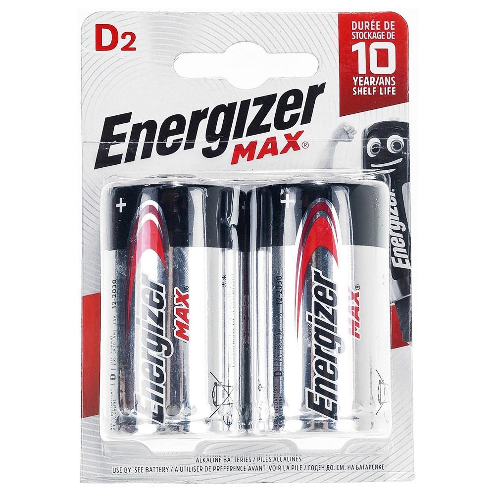 Батарейка ENERGIZER MAX LR20/E95/D BL2 (блистер 2шт) - фото 1 - id-p204113123