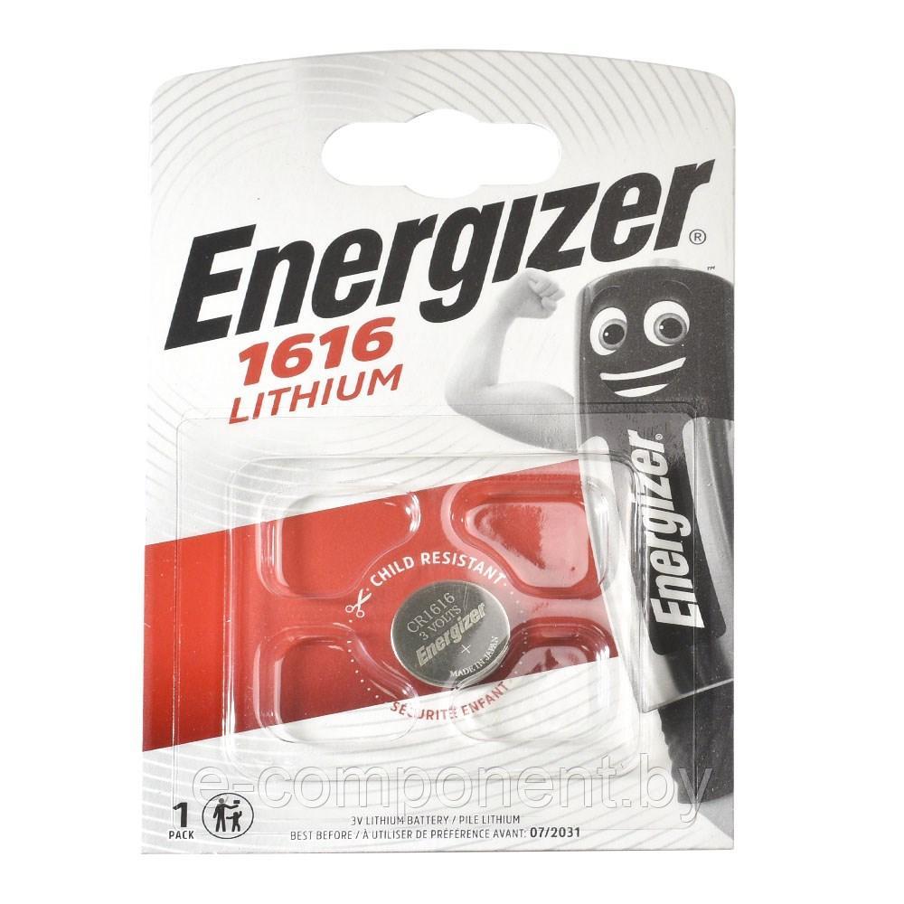 Батарейка ENERGIZER Lithium CR1616 BL1 - (блистер 1шт) - фото 1 - id-p204113126