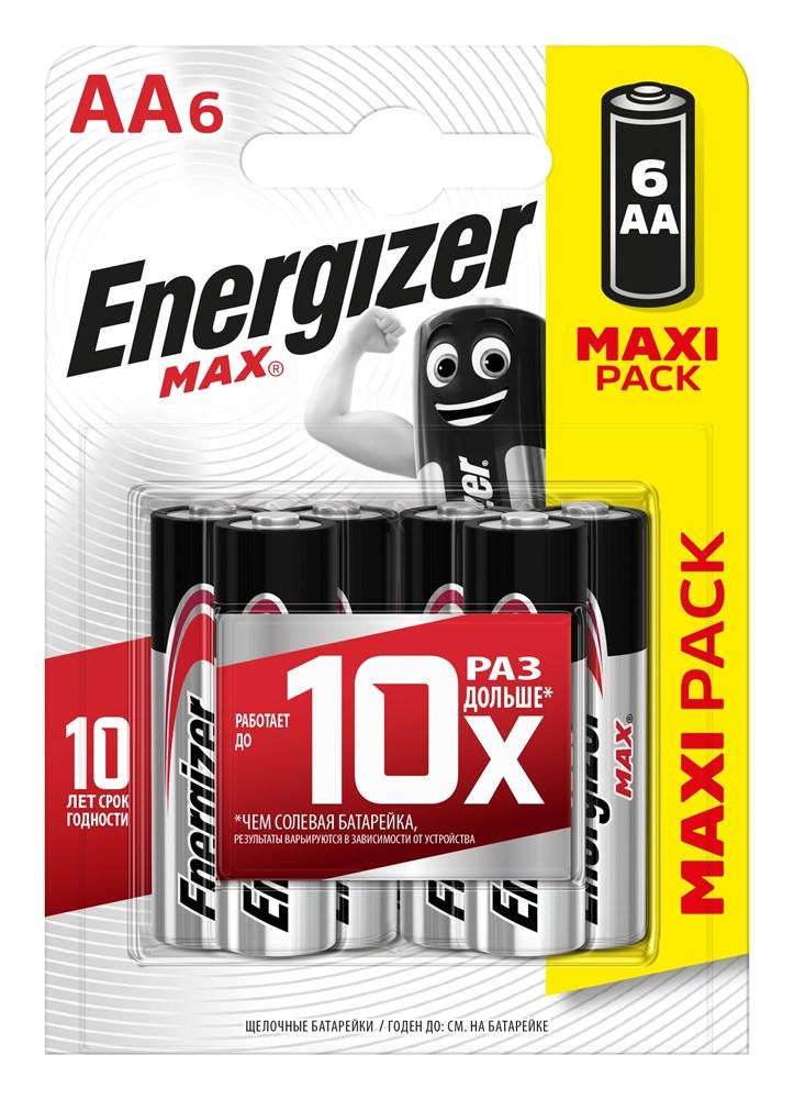 Батарейка ENERGIZER MAX LR06/AA/E91 BL6 - шт - фото 2 - id-p204113135