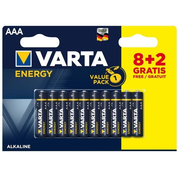 Батарейки VARTA ENERGY AAA бл. 8+2 - фото 1 - id-p204113139