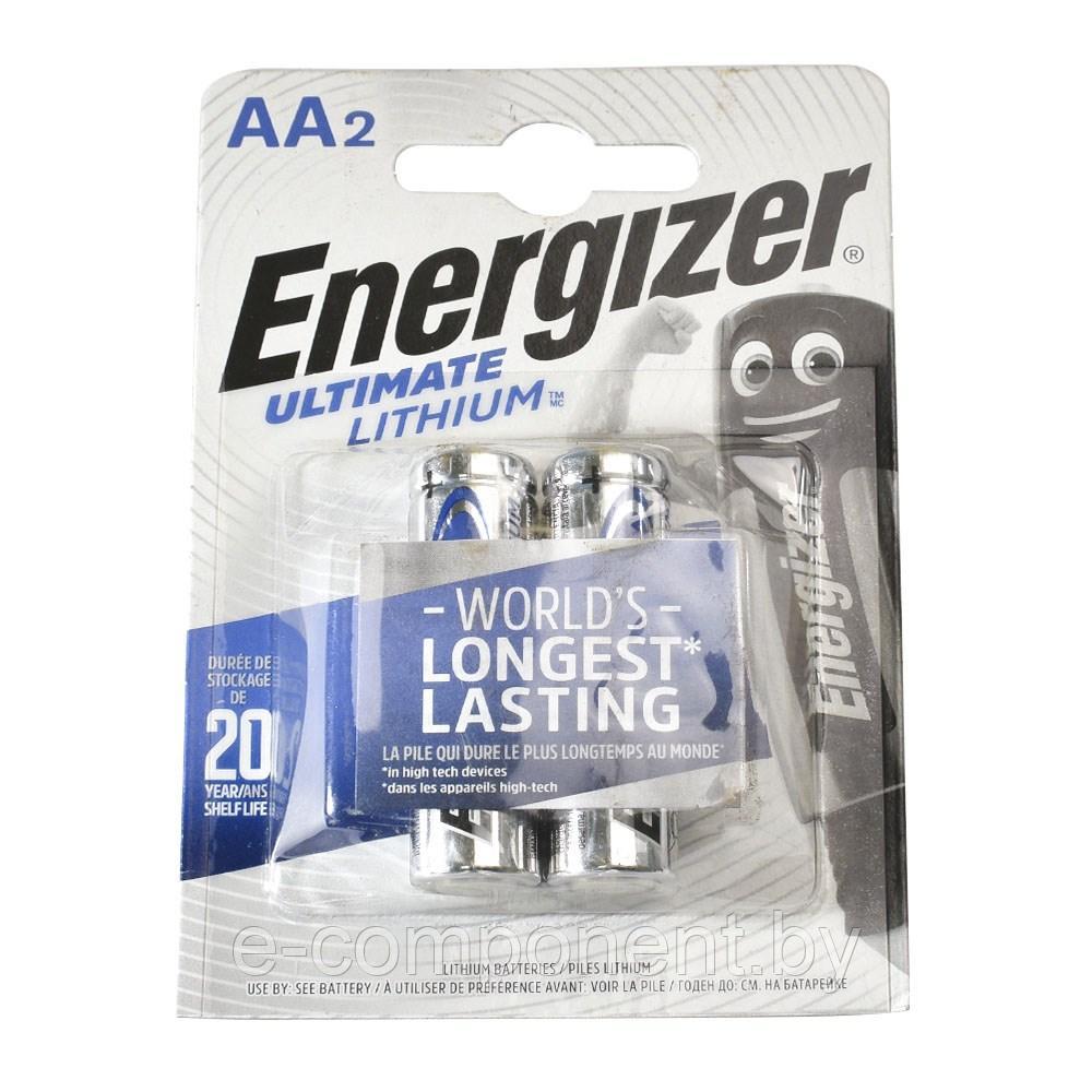 Батарейка ENERGIZER Ultimate Lithium FR6/L91/AA BL2 - (блистер 2шт) - фото 1 - id-p204113150