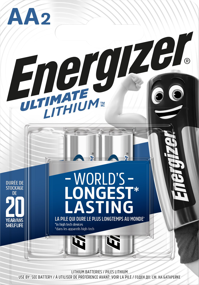 Батарейка ENERGIZER Ultimate Lithium FR6/L91/AA BL2 - (блистер 2шт) - фото 4 - id-p204113150
