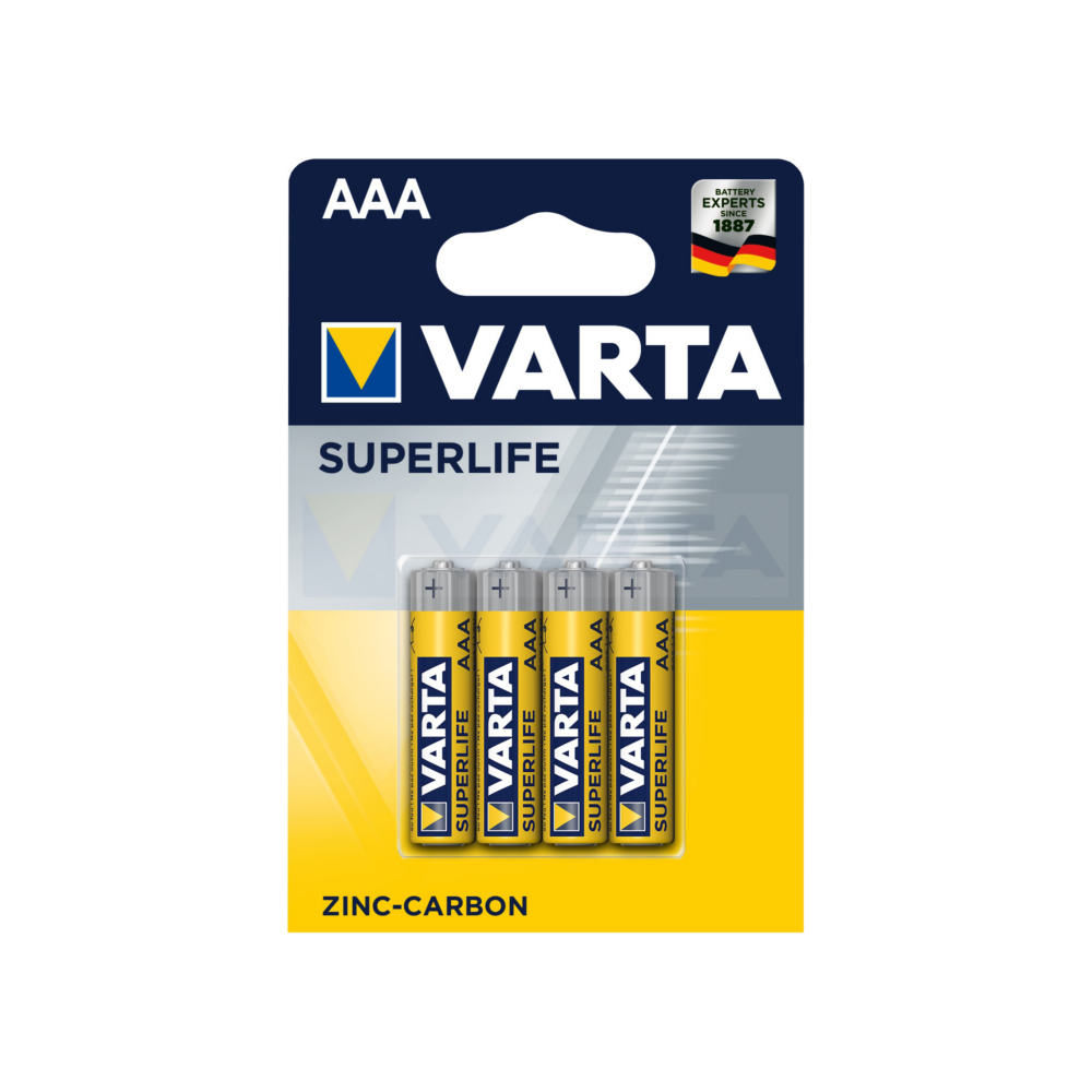 Батарейка VARTA SUPERLIFE Micro 2003 R03 BL4 (Повтор) - фото 1 - id-p204113153