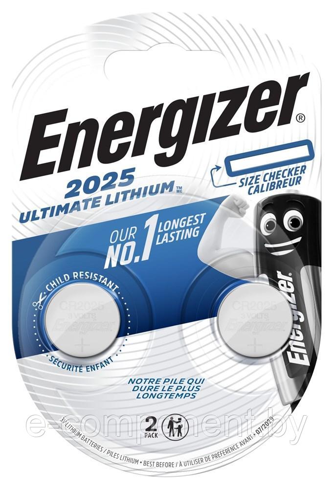 Батарейка ENERGIZER Ultimate Lithium CR2025 BL2 - фото 2 - id-p204113164