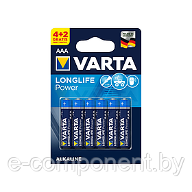 Батарейка VARTA LONGLIFE POWER LR6 AA BL6 (4+2) (блистер 6шт)