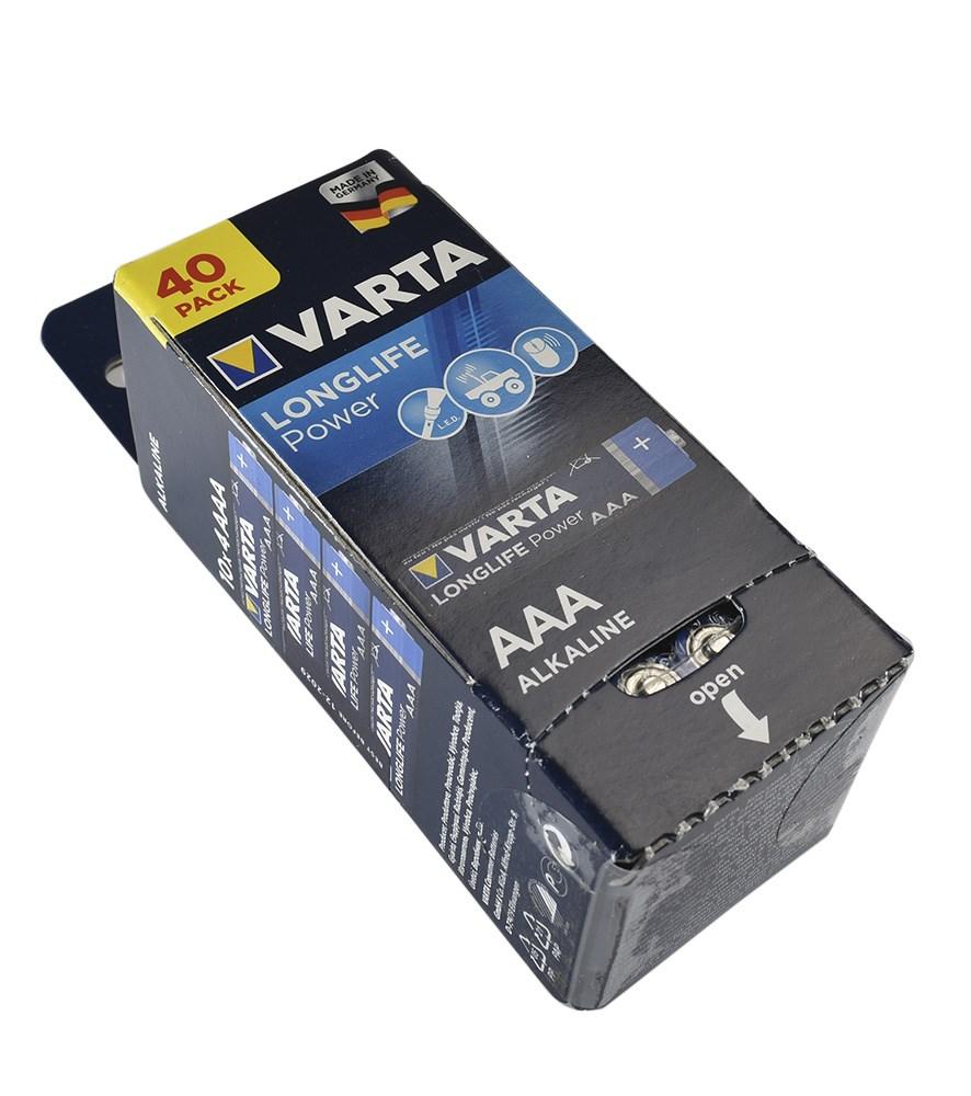 Батарейка VARTA LONGLIFE POWER AAA бокс 40, пл.4х1 (блистер 40шт) - фото 1 - id-p204113174