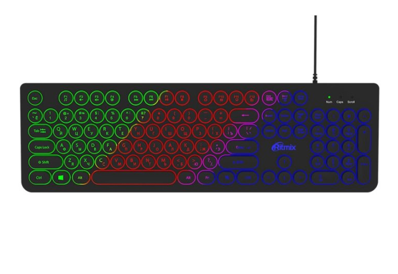Клавиатура проводная Ritmix RKB-215BL Black