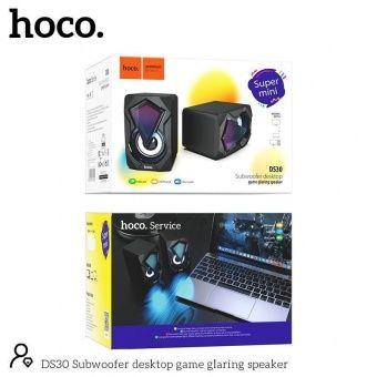Акустические колонки Hoco DS30 (2х3 Вт,с подсветкой цвет: черный