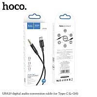 Акустический кабель Hoco UPA19 Type-C - jack(M) 3.5mm (нейлон1.0 м), цвет: черный