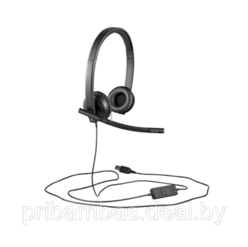 Гарнитура (наушники) Logitech USB Headset Stereo H570e (для офиса, call-центра, Skype). P/N: 981-000 - фото 1 - id-p204120996