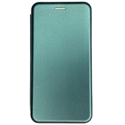Чехол-книга на основе из силикона Book Case New 3D зеленый для Samsung Galaxy S21 FE - фото 1 - id-p204126377