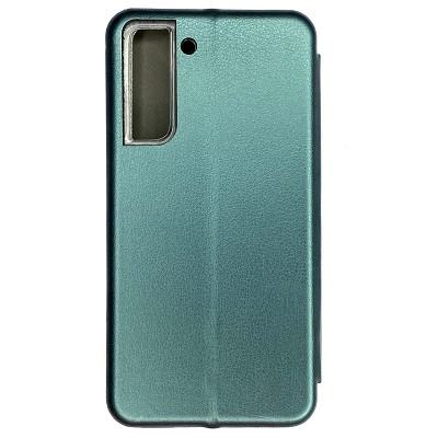 Чехол-книга на основе из силикона Book Case New 3D зеленый для Samsung Galaxy S21 FE - фото 2 - id-p204126377