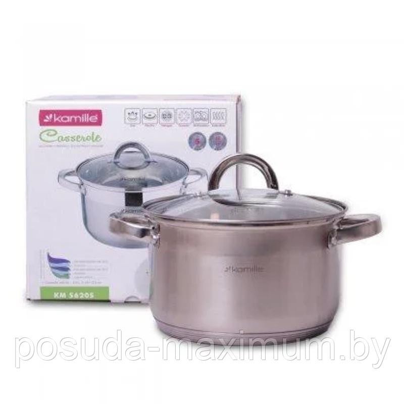 Кастрюля из нержавеющей стали 3,9 л Kamille KM 5620S