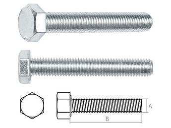 Болт М16х45 мм шестигр., цинк, кл.пр. 8.8, DIN 933 (20 кг) STARFIX