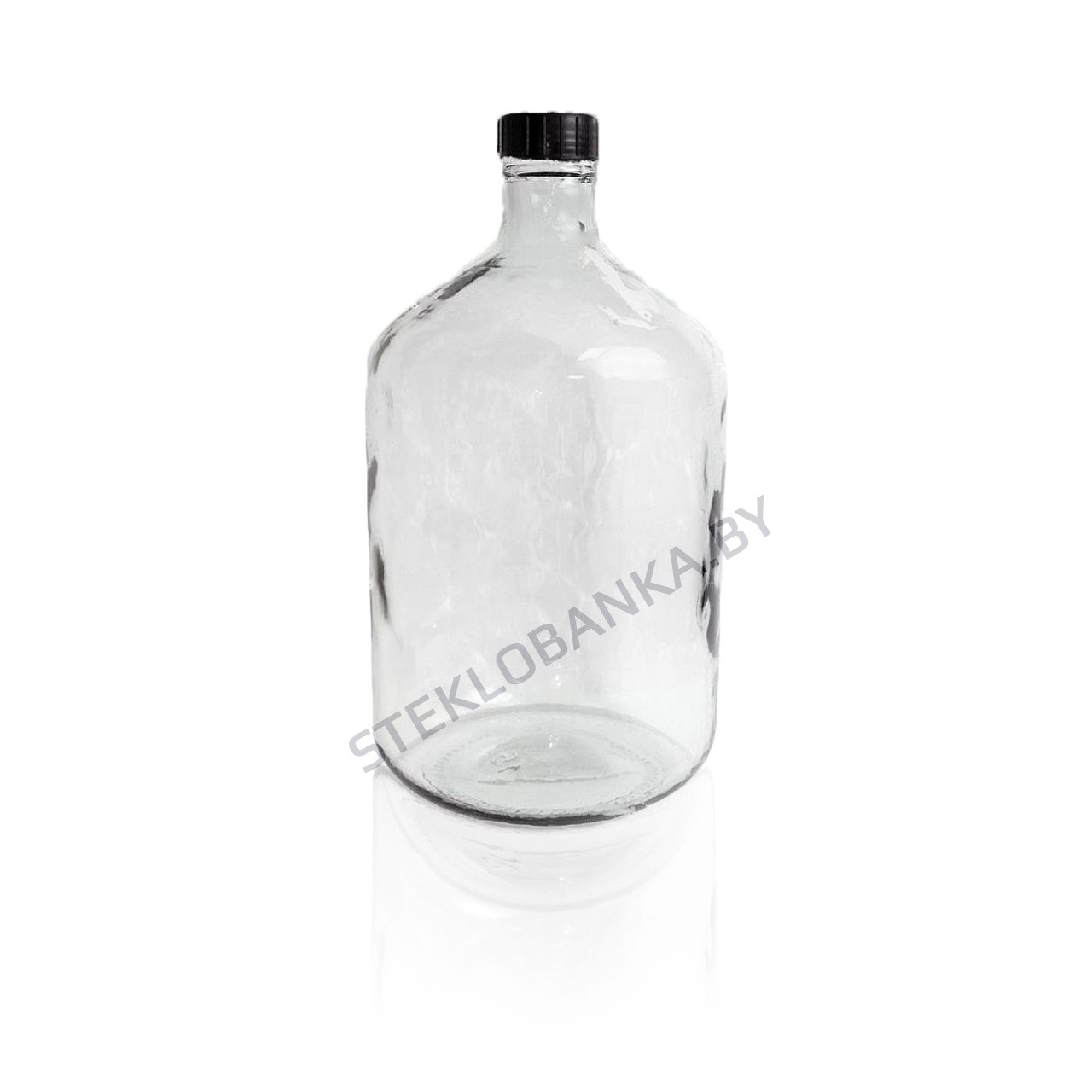 Стеклянный бутыль 15,0 л. (15000 мл.) с крышкой прозрачный