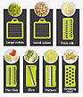 Овощерезка многофункциональная ручная (терка Vegetable 14 в 1 с контейнером и набором насадок), фото 4
