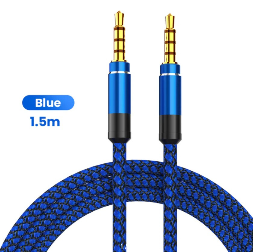 AUX кабель Jack 3.5мм (4pin) - Jack 3.5мм (4pin) 1.5м -