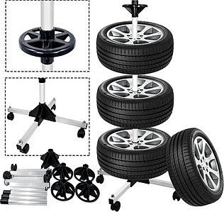 KUFIETA Стойка для хранения колес (на колесиках), max D=225мм, max 100кг, L=105см  (PL)