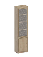 Шкаф-пенал с витриной Лером Карина ШК-1043-ГС (гикори джексон светлый)