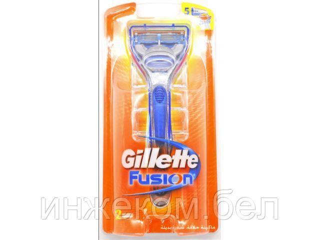 Станок для бритья + 2 кассеты Fusion Gillette - фото 1 - id-p204142630