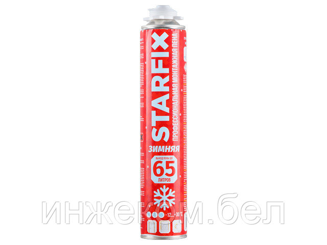 Пена монтажная профессиональная зимняя STARFIX Gunfoam Winter 65 (850 мл) (Выход пены до 65 литров