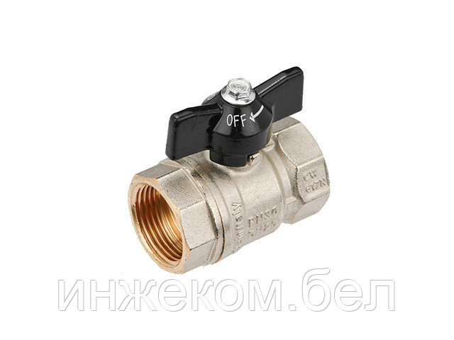 Кран шаровый 1/2" стандарт вн.-вн. бабочка General Fittings - фото 1 - id-p204142457