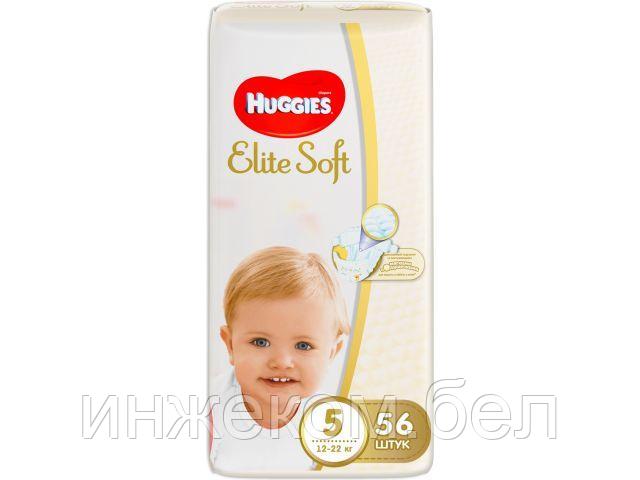 Подгузники детск. однораз. Elite Soft 5 (12-22 кг) 56 шт. Huggies - фото 1 - id-p204142673