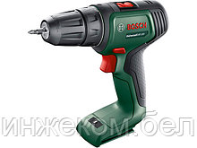 Аккум. дрель-шуруповерт BOSCH UniversalDrill 18V в кор. (18.0 В, БЕЗ АККУМУЛЯТОРА, 2 скор., 30 Нм, шурупы до 8