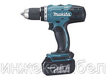 Аккум. ударная дрель-шуруповерт MAKITA DHP 453 RFE в чем. (18.0 В, 2 акк., 3.0 А/ч Li-Ion, 2 скор., 42 Нм,