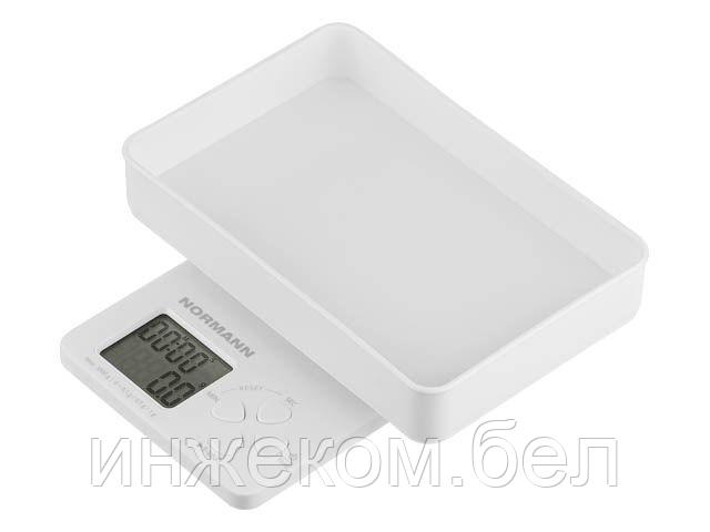 Весы кухонные ASK-276 NORMANN (3 кг, чаша 500 мл, секундомер/таймер, магнитн.крепл.) - фото 1 - id-p204148705