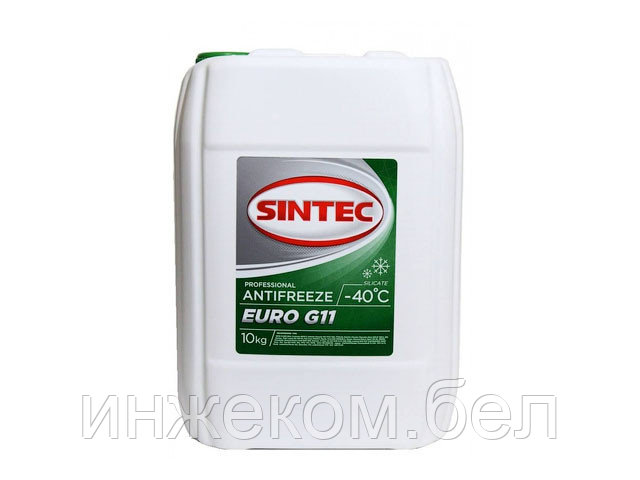 Антифриз Sintec-40 G11 Euro (зеленый) 10кг - фото 1 - id-p204147178