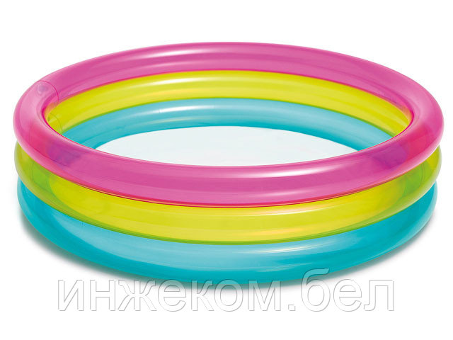 Надувной детский бассейн Rainbow, 86х25 см, INTEX (для детей от 1 до 3 лет) - фото 1 - id-p204148003