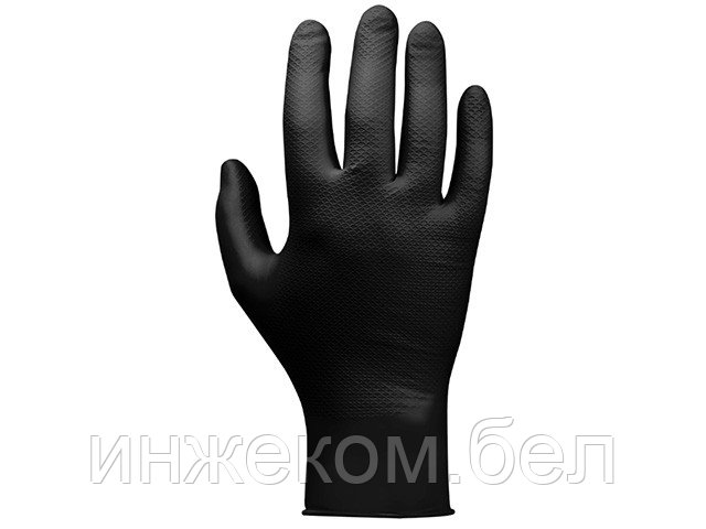 Перчатки нитриловые, р-р 10/XL, черные, уп. 25 пар., JetaSafety (Ультрапрочные нитриловые перчатки JetaSafety - фото 1 - id-p204145768
