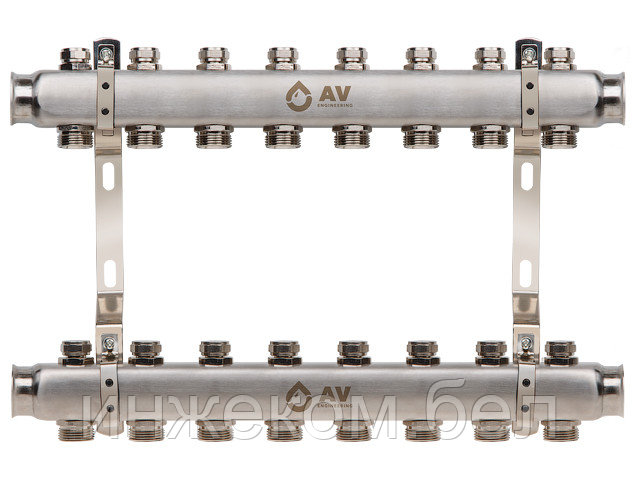 Коллекторная группа AVE162, 8 вых. AV Engineering (PRO серия Для отопления (радиаторы))