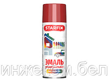 Краска-эмаль аэроз. универсальная красный STARFIX 520мл (3002) (Карминно-красный, глянцевая)
