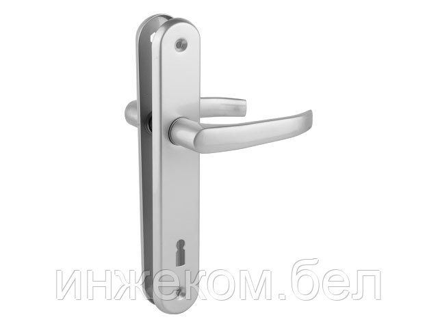 Ручка дверная LENOX 90WK на длинной планке (серебро) (gamar) - фото 1 - id-p204147275