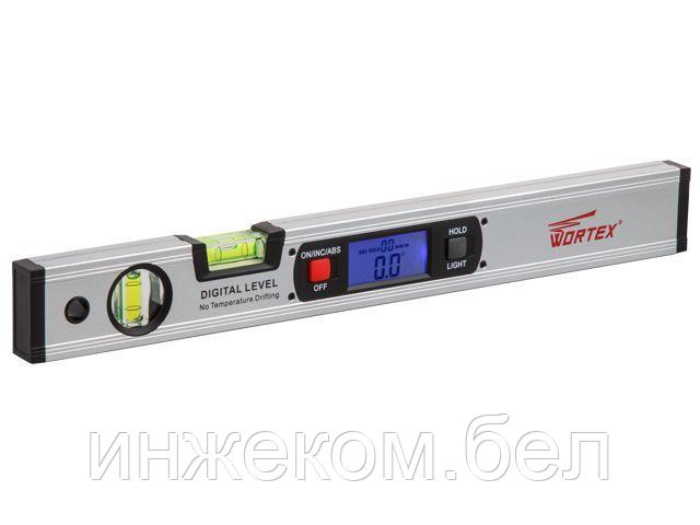 Уровень электронный WORTEX DL 4000 4х90, погр.: 0,1 мм, 400 мм