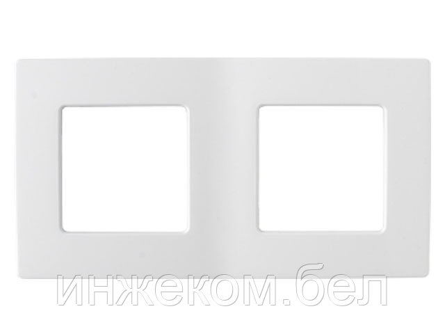 Рамка 2-местная белая, Мастер, BYLECTRICA (153х80х8,5 мм)