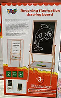 23308 Мольберт деревянный растущий, напольный детский,  двухсторонний