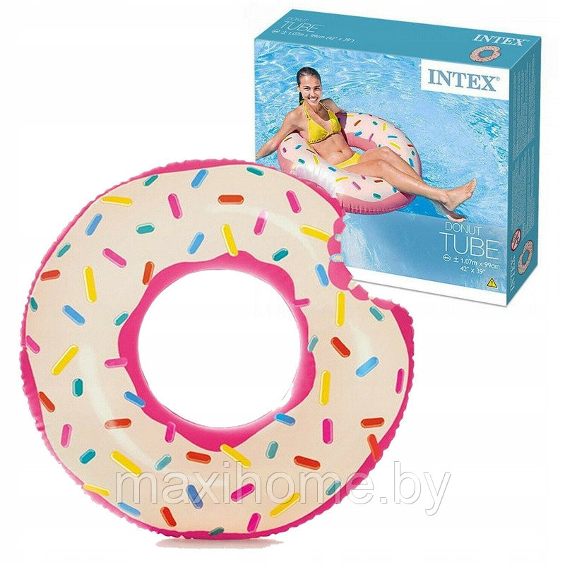 Круг надувной для плаванья Intex Пончик 94x23 см, 56265 - фото 4 - id-p204150487