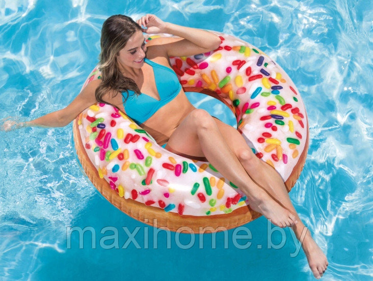 Круг надувной для плавания Intex 56263 Пончик в глазури 99 см - фото 2 - id-p204150781