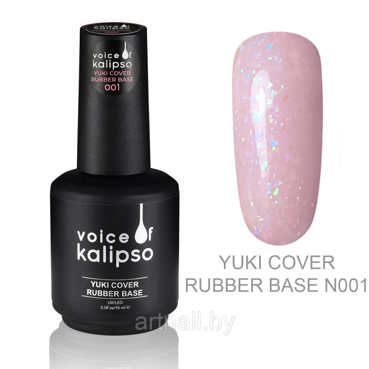 База камуфлирующая каучуковая Voice of Kalipso Yuki Cover Rubber №001, 15 мл