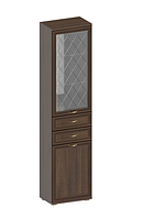 Шкаф-пенал с витриной Лером Карина ШК-1047-АТ (акация молдау)
