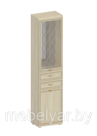 Шкаф-пенал с витриной Лером Карина ШК-1047-АС (ясень асахи) - фото 1 - id-p204162066
