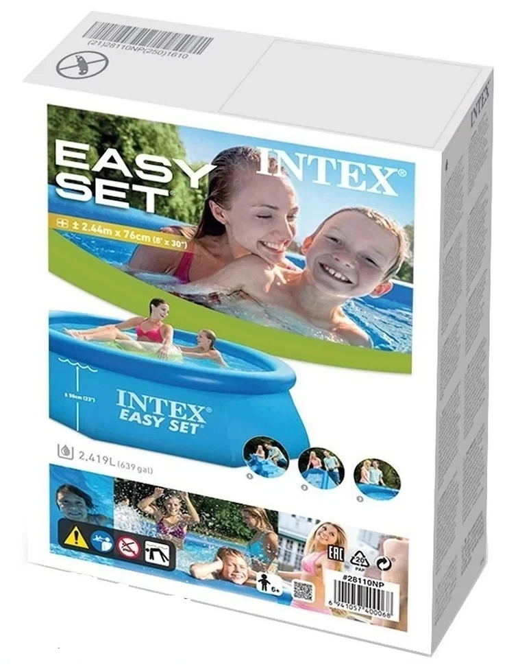 Надувной бассейн Intex 28110 Easy Set 244x76 см - фото 5 - id-p204162095